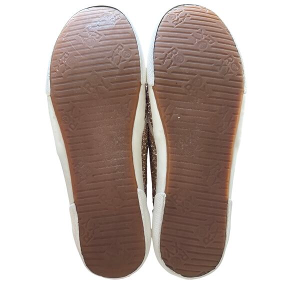 Roxy Womens Gold Glitter Drifter Slip On Sneakers Size 8 Rockabilly Y2K McBling - Picture 6 of 10